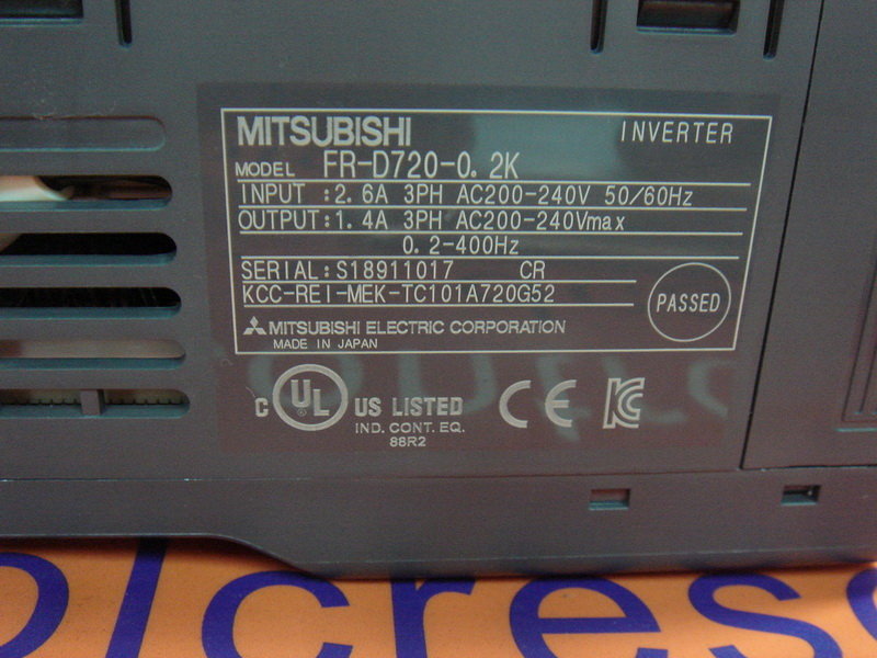 MITSUBISHI FR-D720-0.2K - PLC DCS SERVO Control MOTOR POWER SUPPLY